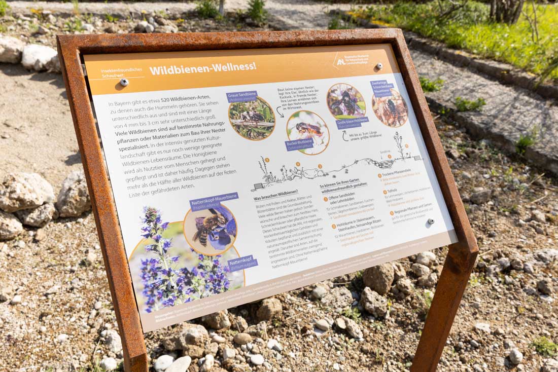 Beschilderung der Schaubeete im Kapuzinerhof